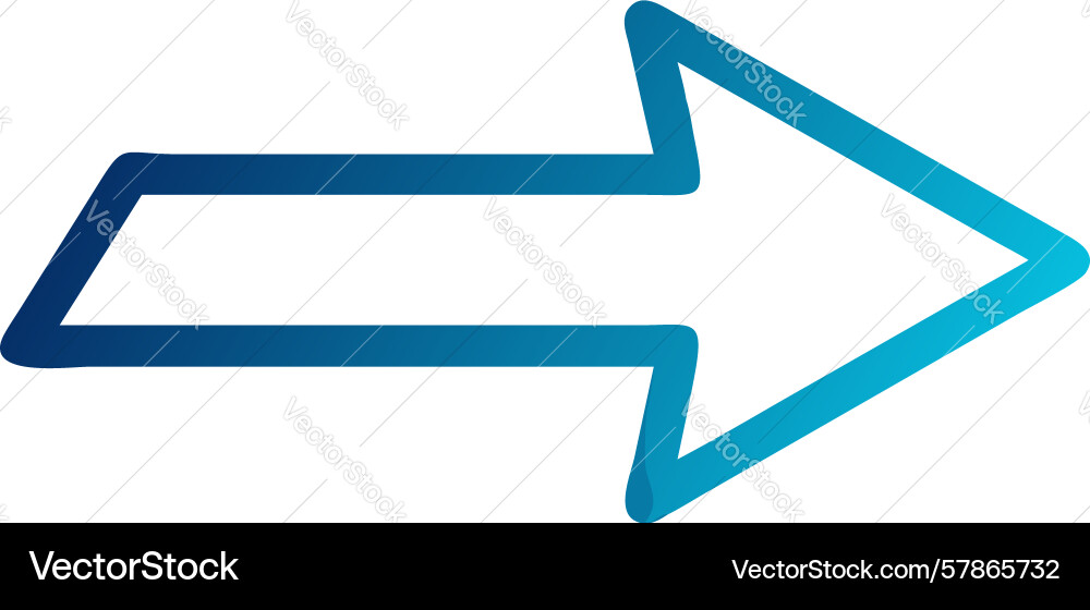 Bold right arrow icon design generative ai Vector Image