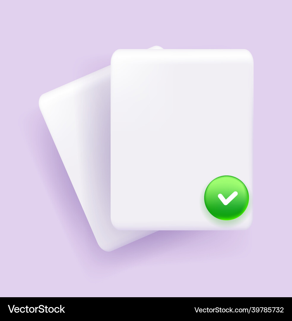 Documents icon stack of paper sheets confirmed Documents icon stack of paper sheets confirmed vector image