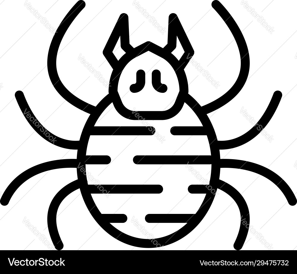 Forest bug icon outline style Forest bug icon outline style Vector Image