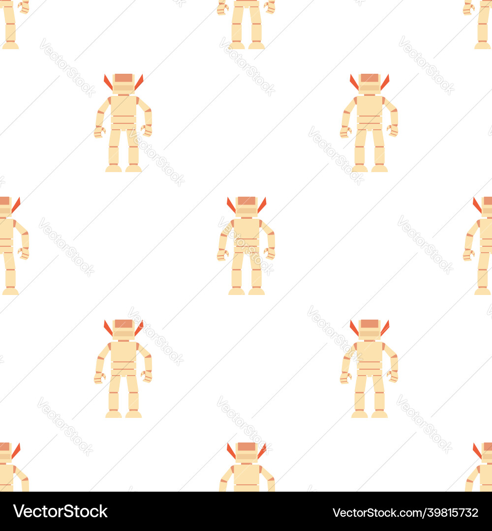 Humanoid robot pattern seamless Humanoid robot pattern seamless vector image