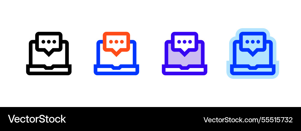 Message icon linear style sign for mobile concept Vector Image