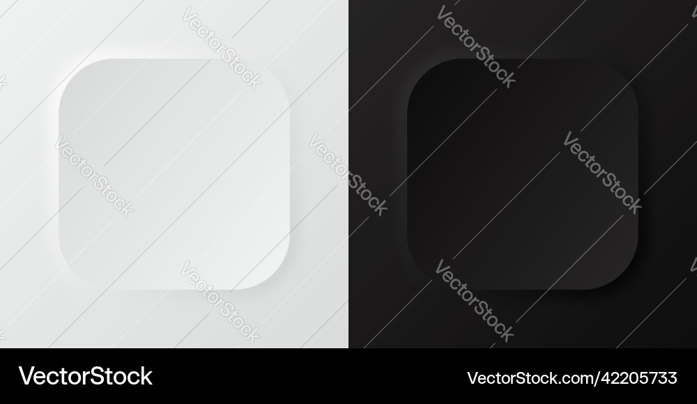 Abstract 3d rounded square frame vector image