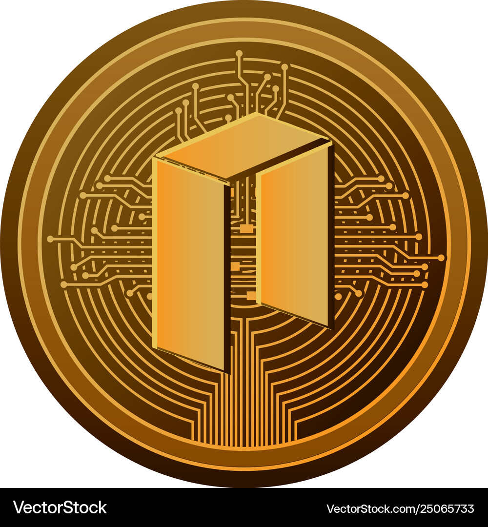 Cryptocurrency neo coin with circuit lines – Royalty-Free Vector |  VectorStock