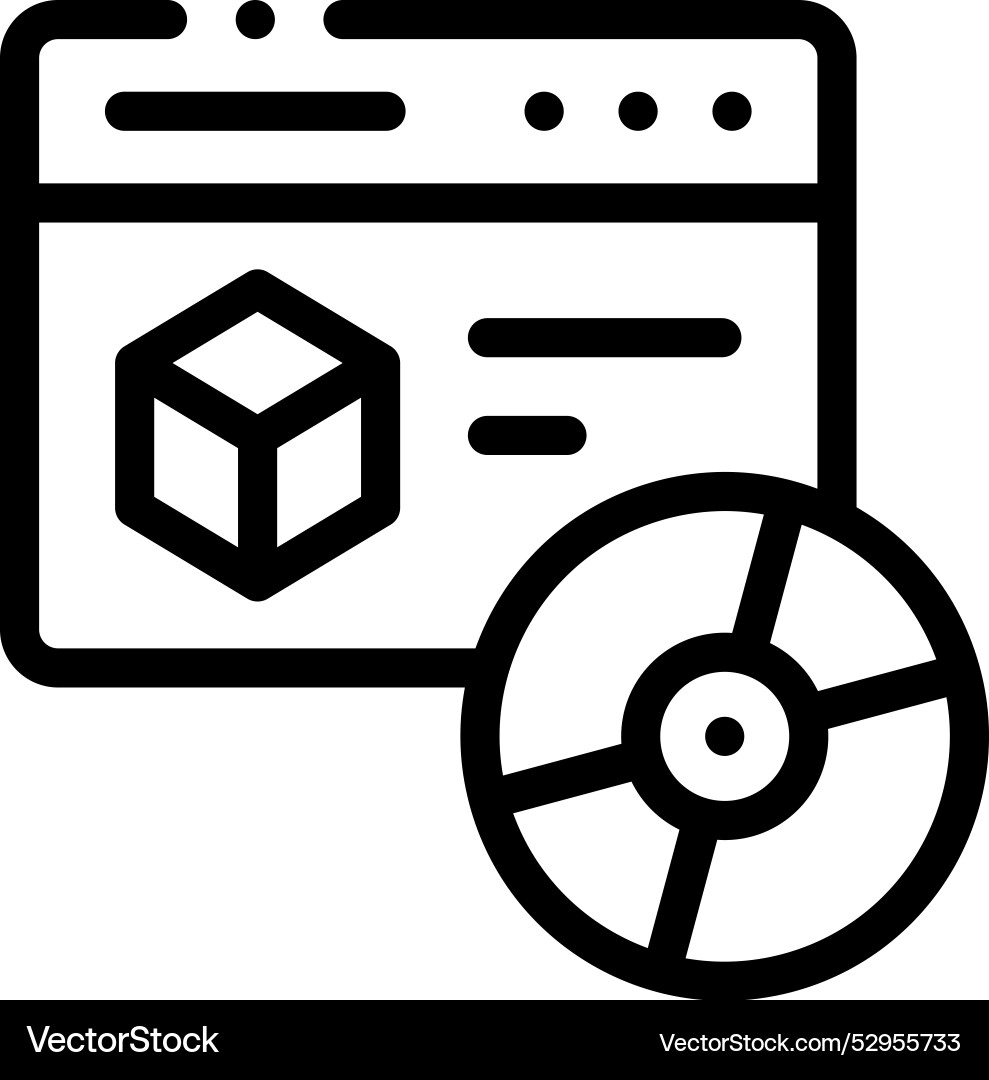 Design software icon thin linear style Design software icon thin linear style vector image