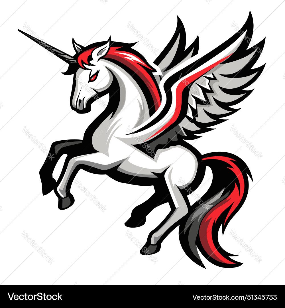 Esport Logo Pferde Pegasus Symbol Aufkleber Logotyp Esport Logo Pferde Pegasus Symbol Aufkleber Logotyp vektorbild