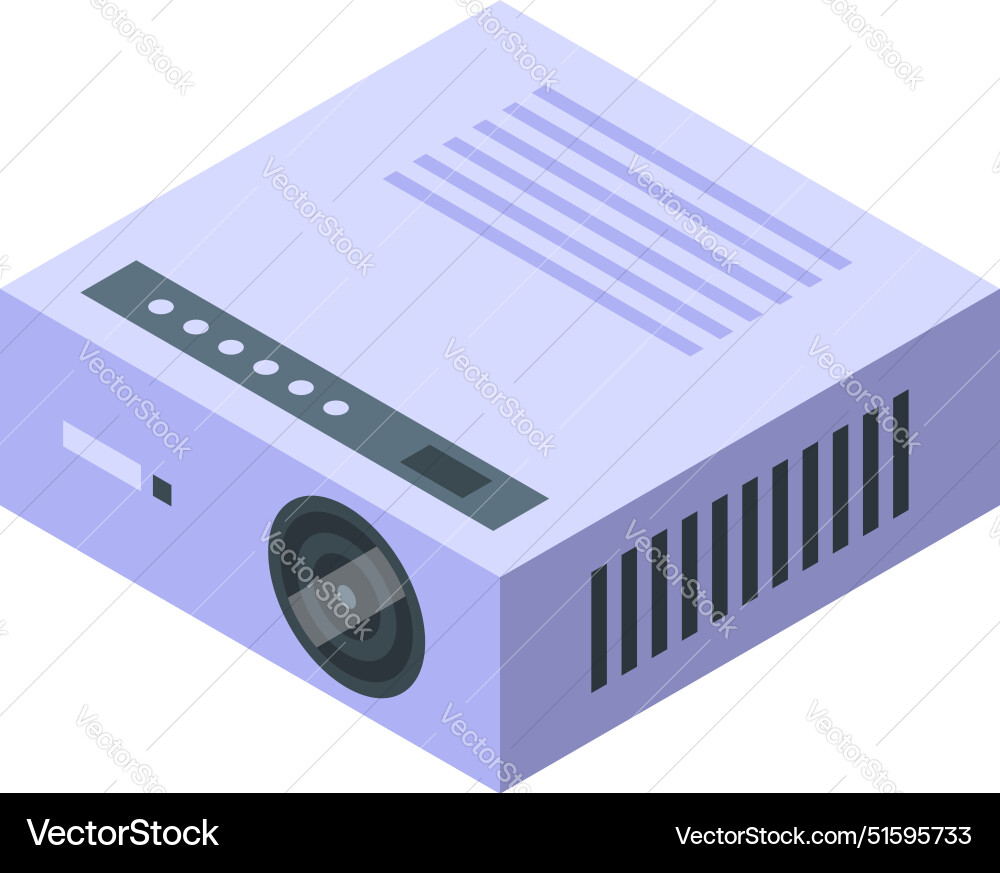 Modern digital projector displaying presentation Modern digital projector displaying presentation Vector Image