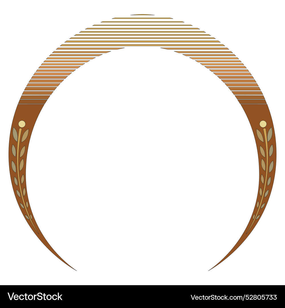 Open layer with gilded moon and crescent design vector image