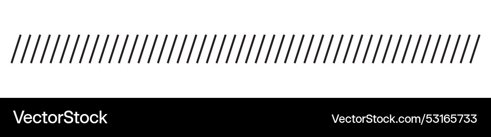 Slash line border diagonal lines divider strip vector image