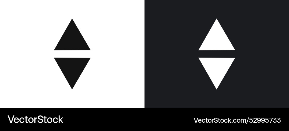 Up and down arrows icon linear graphics set vector image