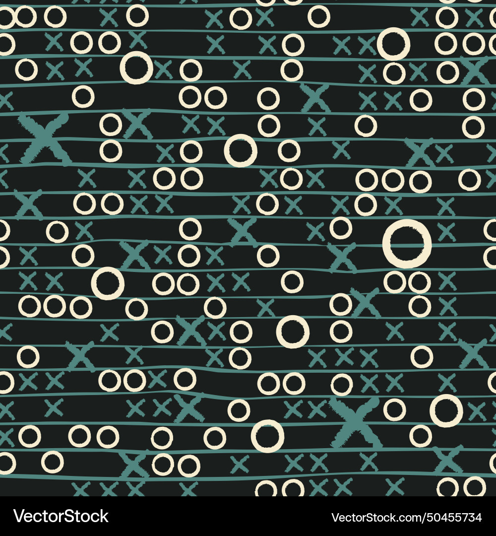 Abstract seamless pattern with crosses and circles Abstract seamless pattern with crosses and circles vector image