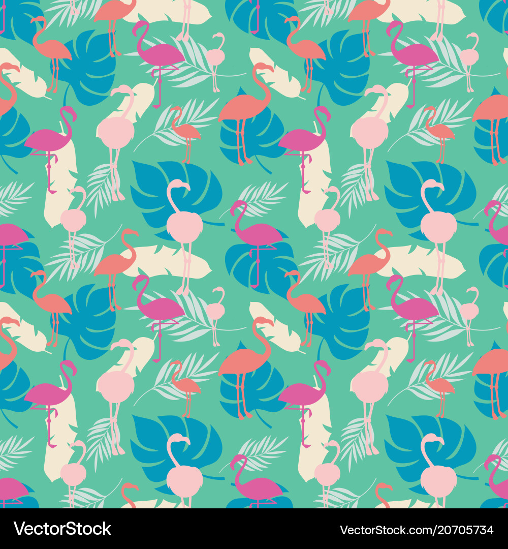 Bright tropical summer seamless pattern Royalty Free Vector