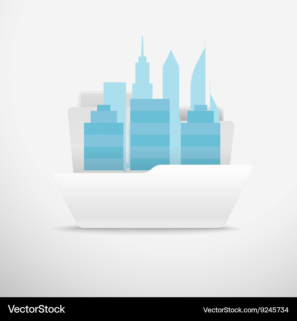 Computer interface folder open illus Vector Image