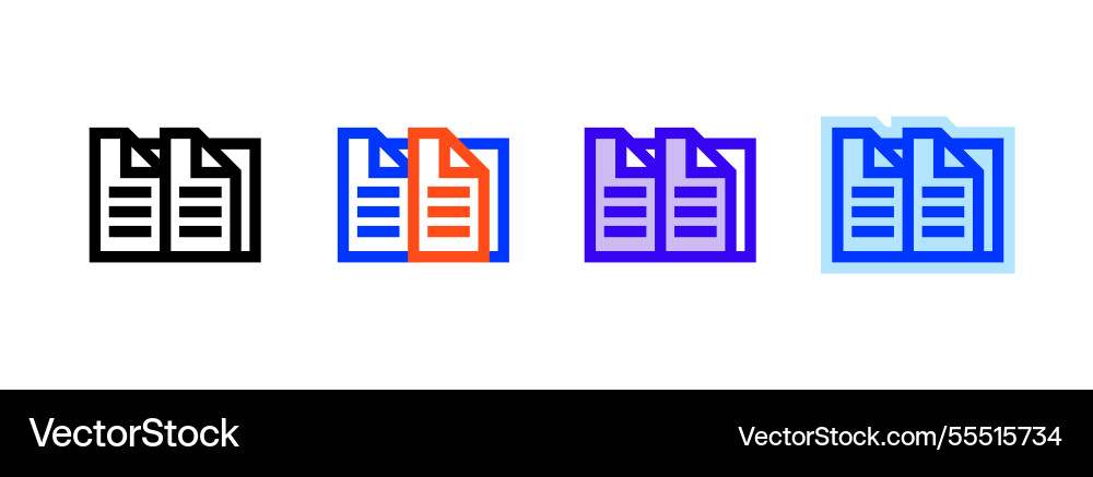 Document icon linear style sign for mobile Document icon linear style sign for mobile Vector Image