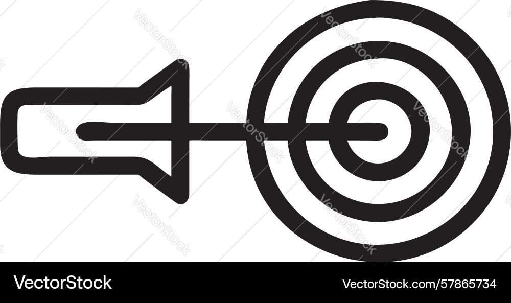 Keyhole target icon design generative ai Vector Image