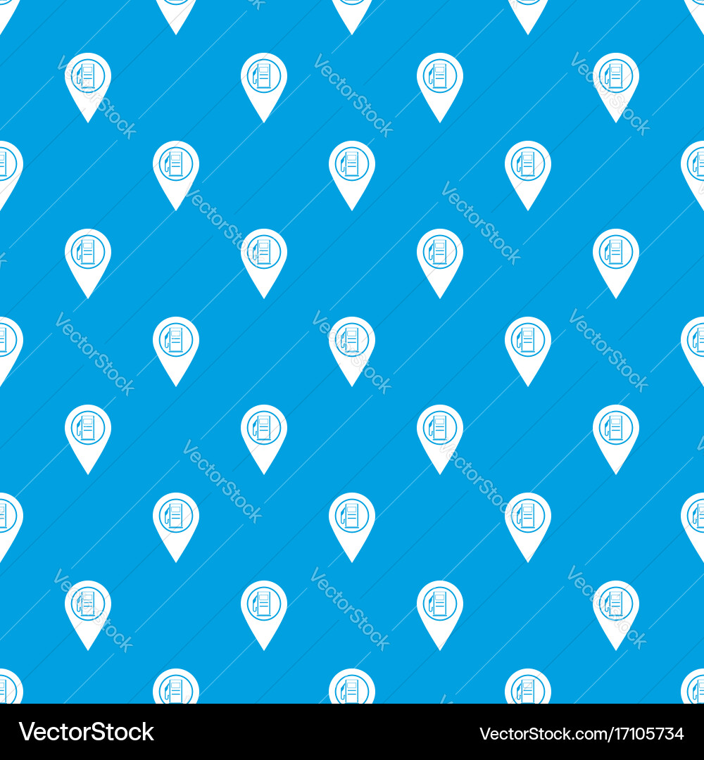 Map pointer with gas station symbol pattern Vector Image