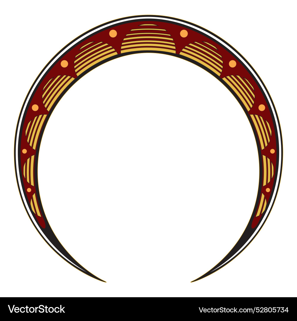 Open layer with gilded moon and crescent design Open layer with gilded moon and crescent design vector image