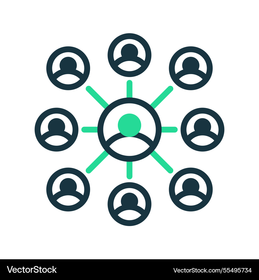 Professional networking line icon universal vector image
