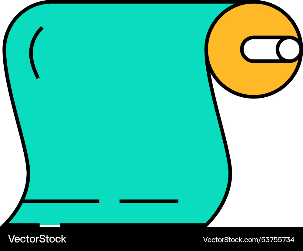 Roll building material icon color Roll building material icon color vector image