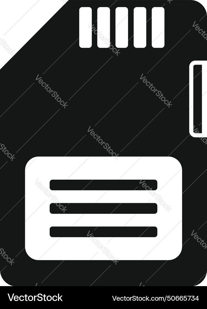 Sd storage chip icon simple archive Sd storage chip icon simple archive vector image
