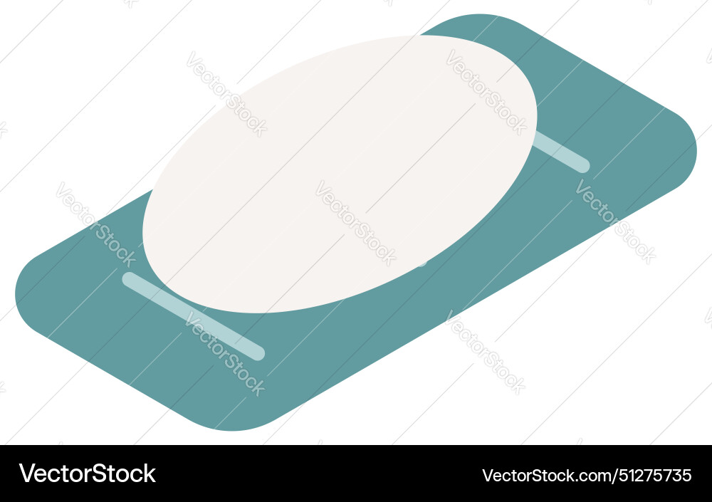 Bathing soap and receiver isometric Vector Image