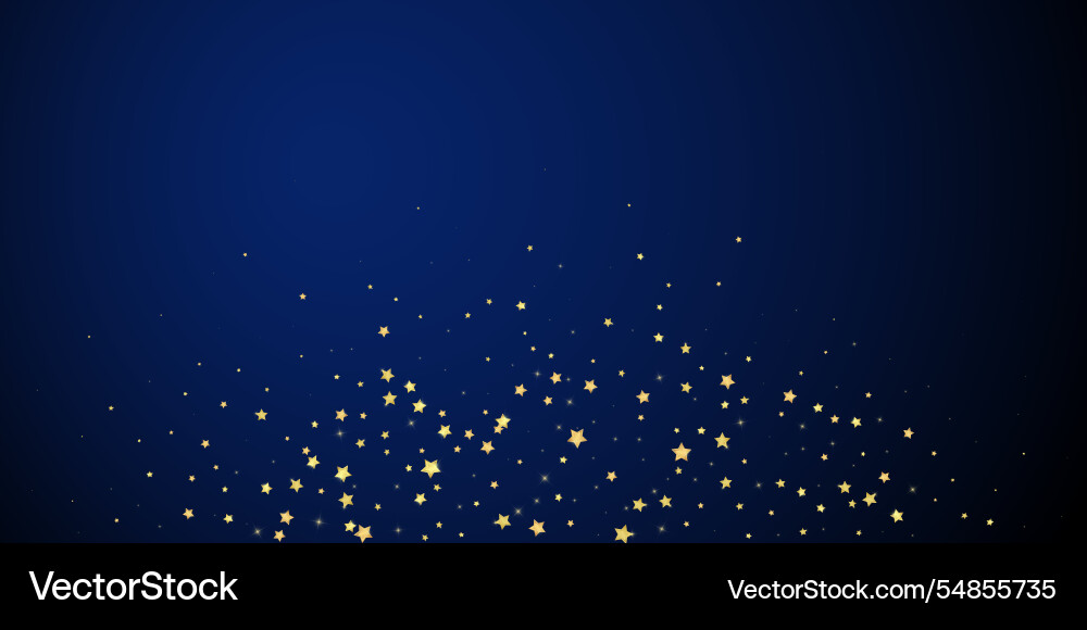 Magic stars overlay gold scattered Magic stars overlay gold scattered vector image