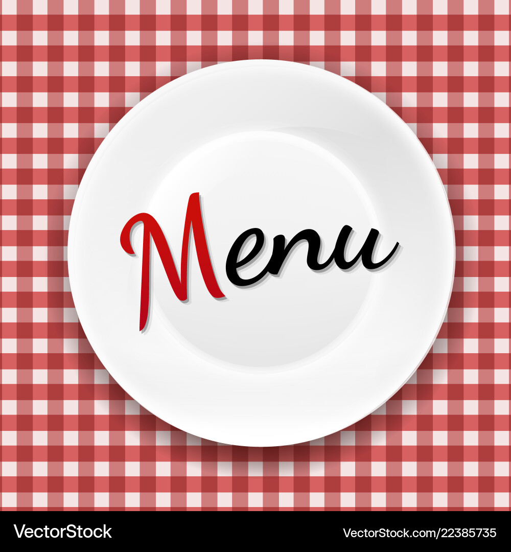 Menu plate Royalty Free Vector Image - VectorStock