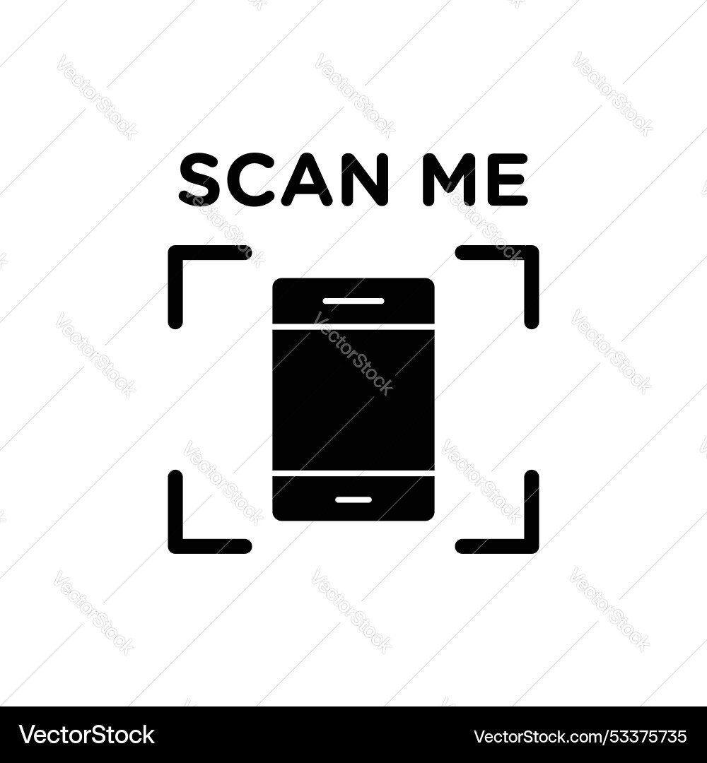 Scan me icon set qr code and digital arrow symbol vector image