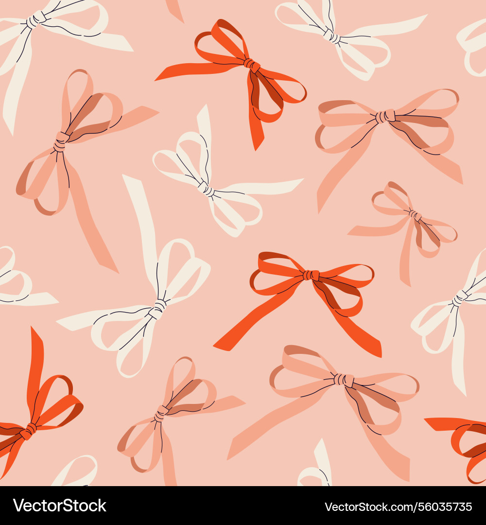 Seamless pattern with multicolored bow knots Seamless pattern with multicolored bow knots vector image