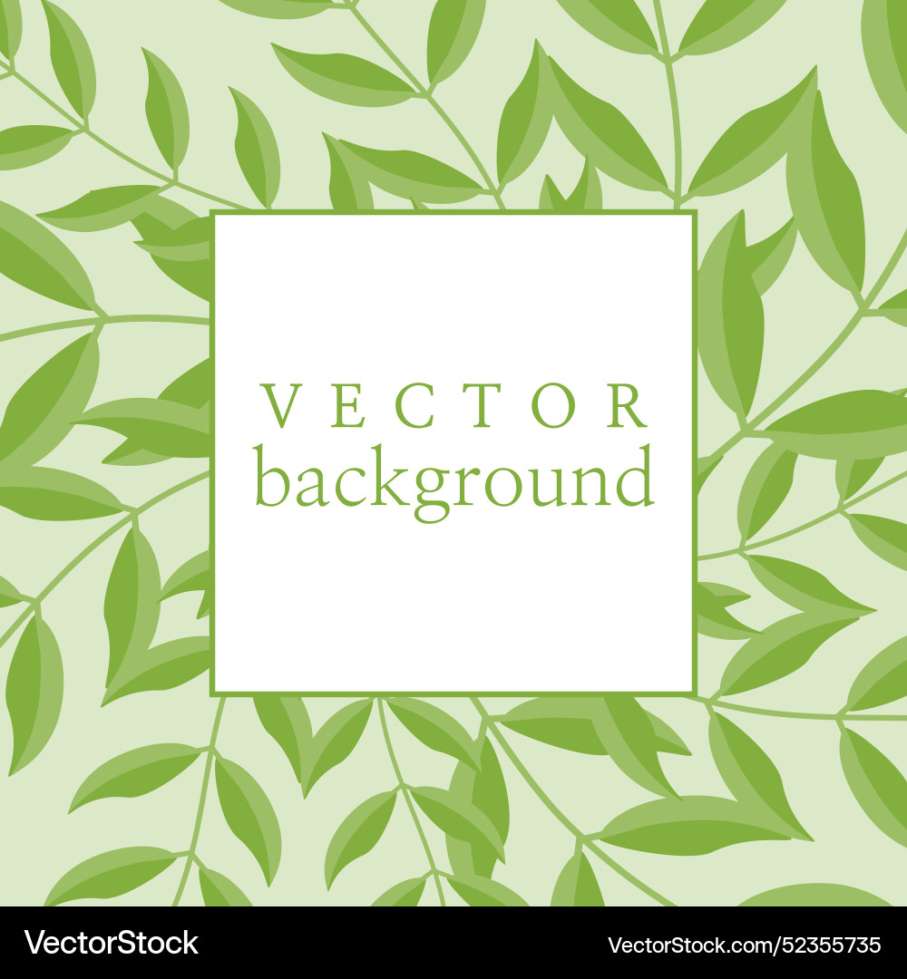 Square shape with branches Vector Image