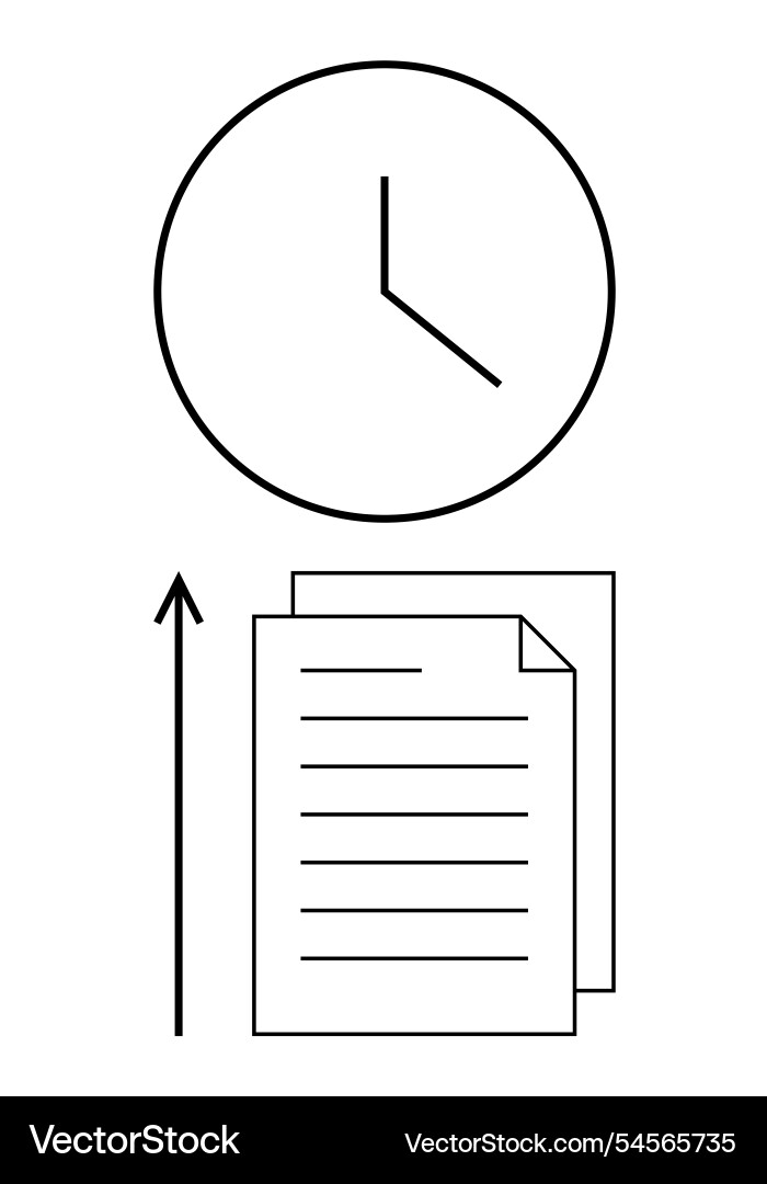 Time management and efficiency the intersection Vector Image