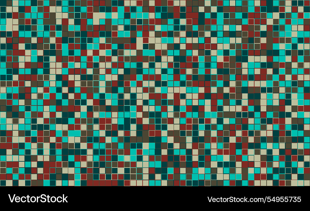 Trendy mosaic-style pattern with structured vector image