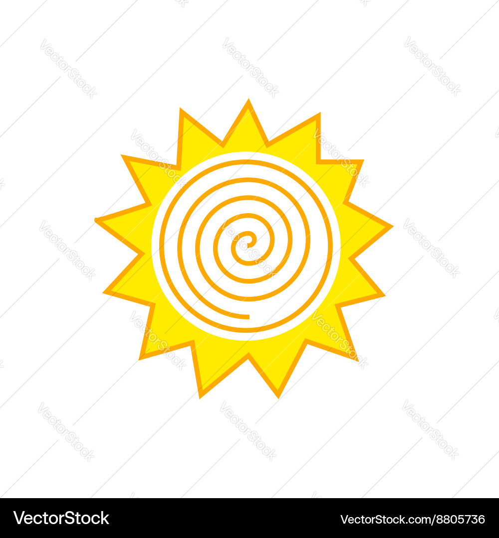 Abstract sun logo Royalty Free Vector Image - VectorStock