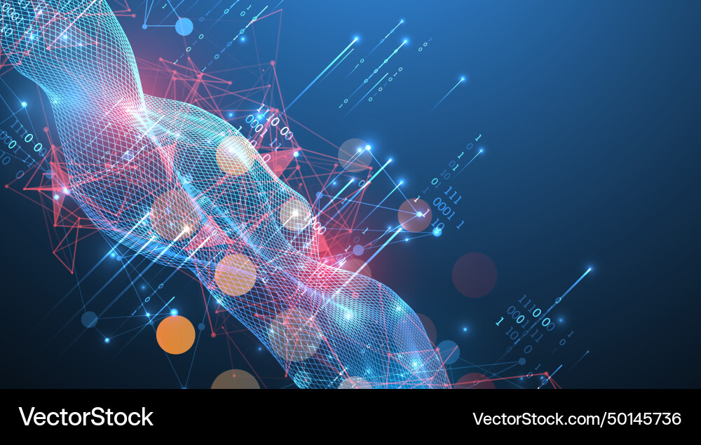 Big data abstract digital futuristic wireframe Big data abstract digital futuristic wireframe Vector Image