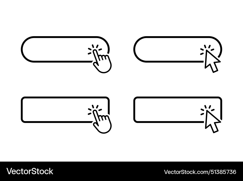 Call to Action Button with Cursor vector image