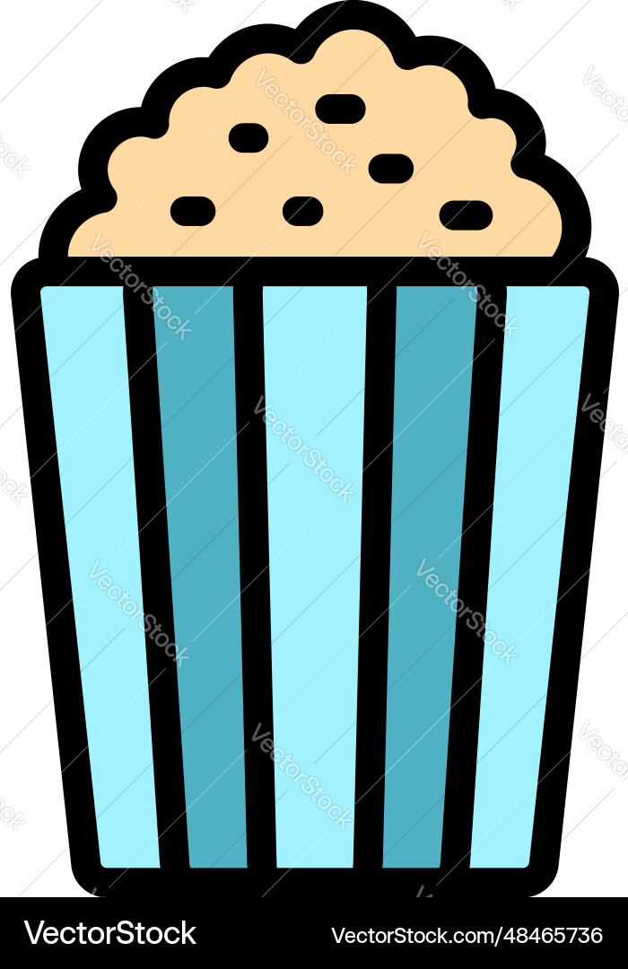 Cinema popcorn icon flat Cinema popcorn icon flat vector image