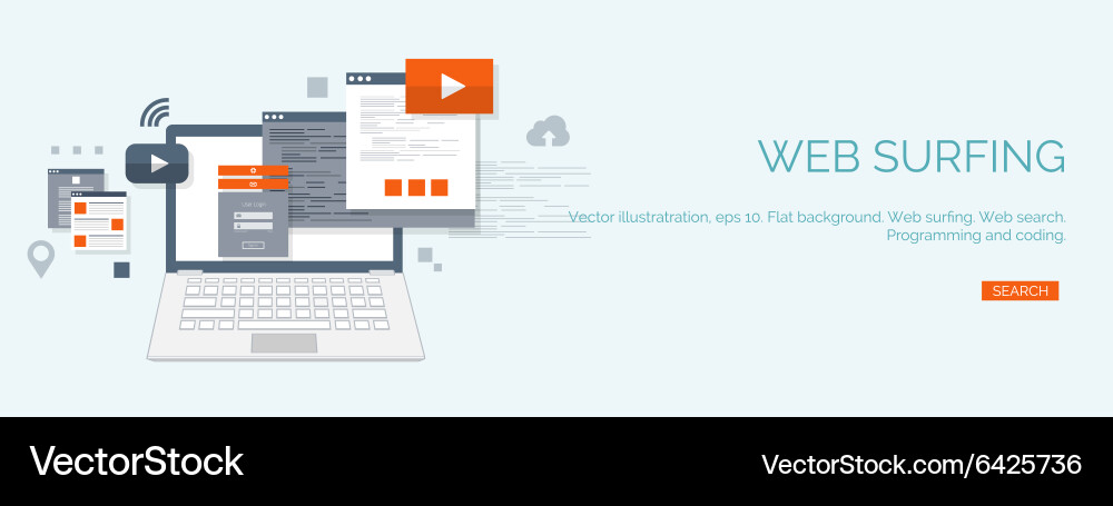 Flat computing background vector image