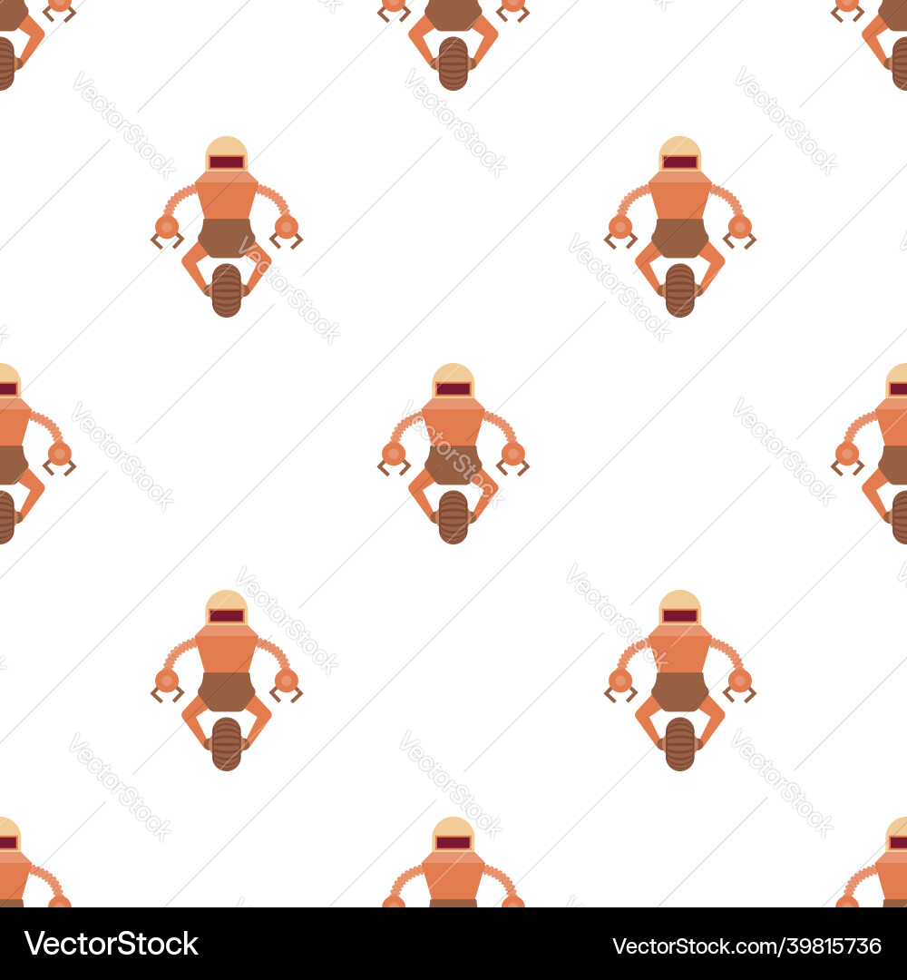 Robot guard pattern seamless Robot guard pattern seamless vector image