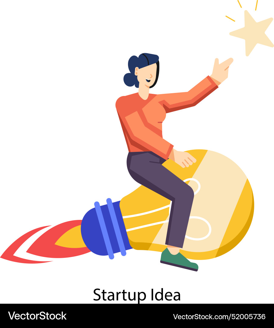 Webcharacter based flat of startup id Vector Image