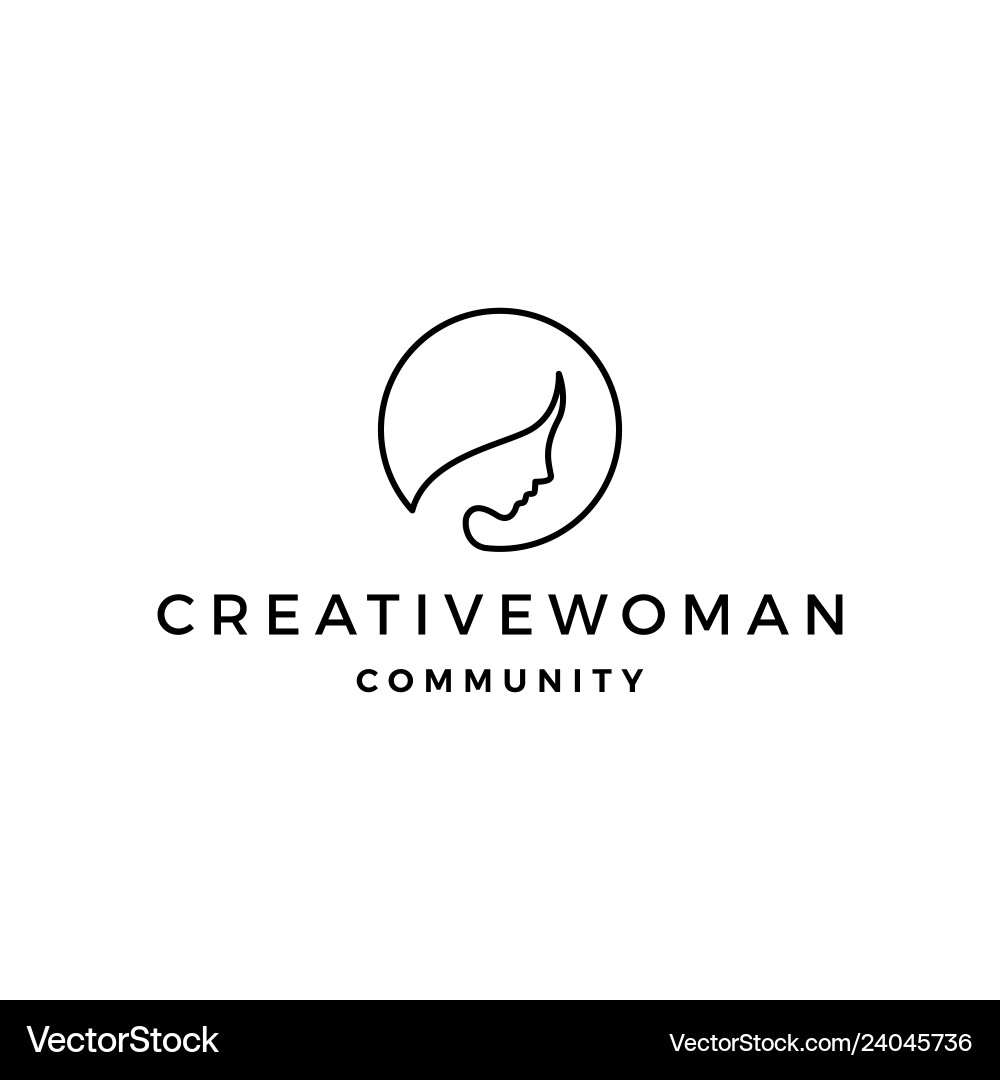 Woman Line Icon - Elegant Outline Vector Image