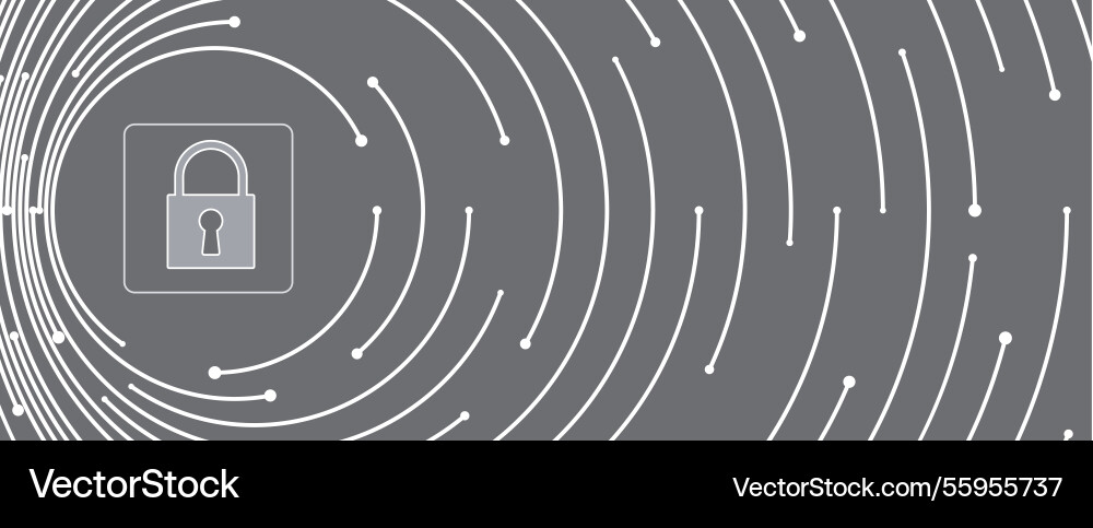 Cyber security circuit background vector image