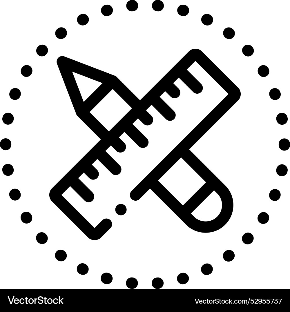 Design icon thin linear style isolated vector image