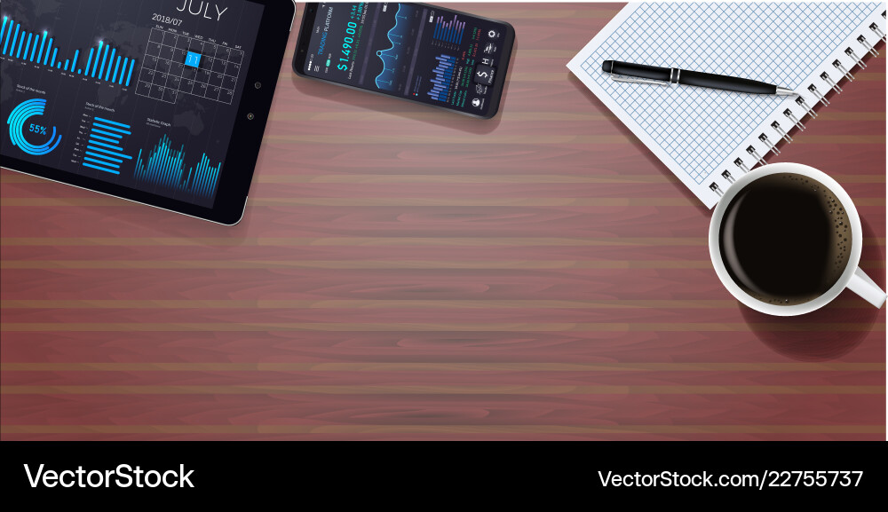 Forex & Binary Options Dashboard vector image