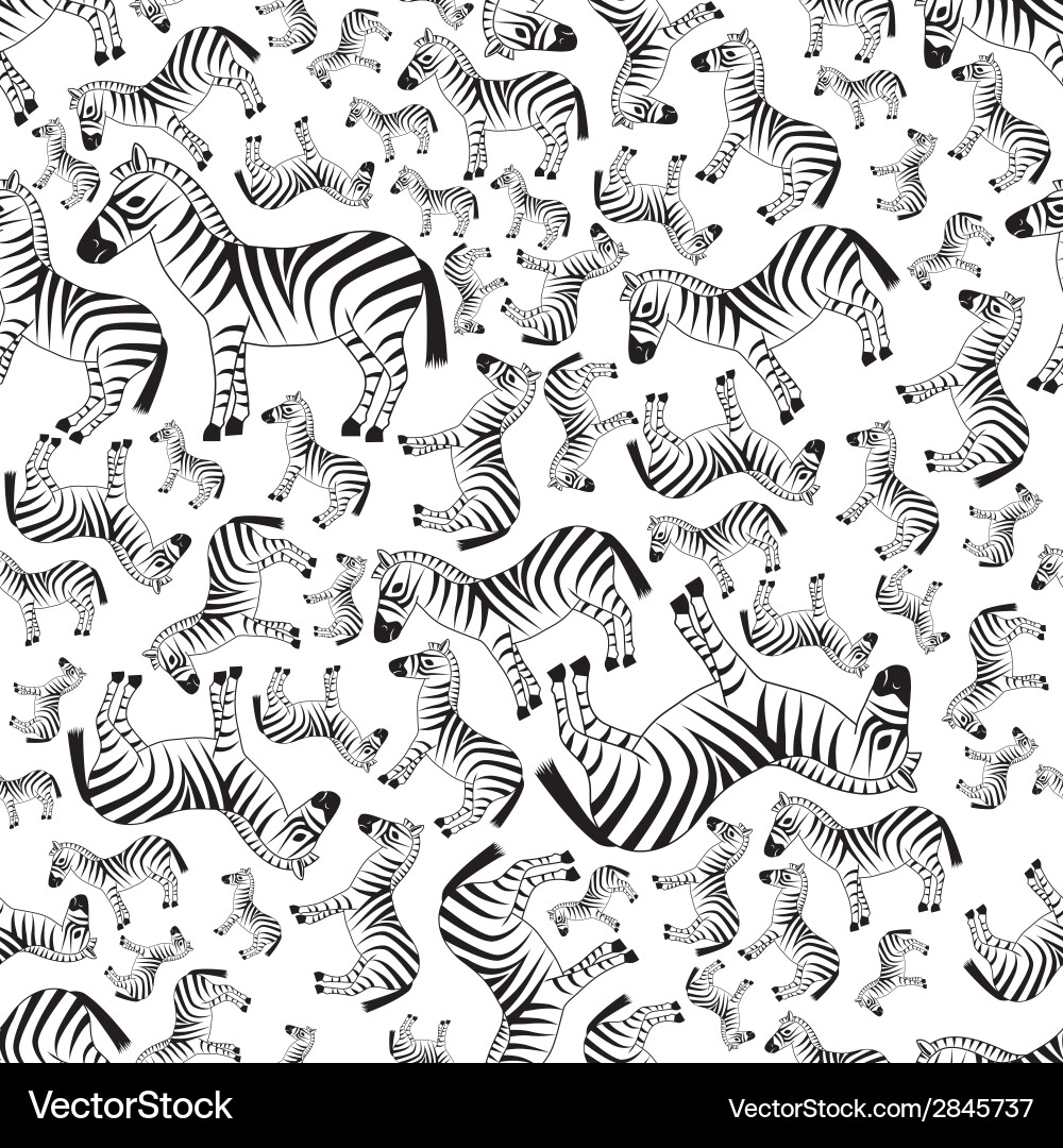 Zebra Pattern Seamless Texture vector image
