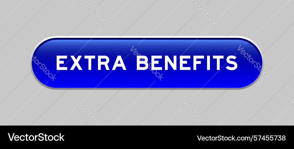 Blue color capsule shape button with word extra Blue color capsule shape button with word extra vector image