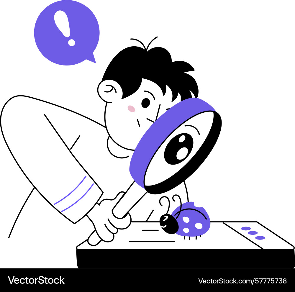 Bug finding Vector Image