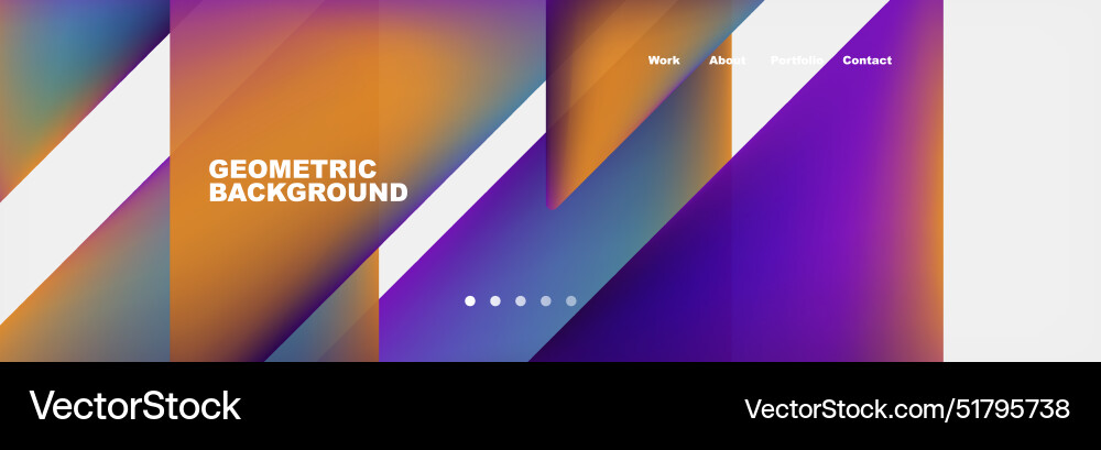 Colorful fluid gradient triangles and squares web Colorful fluid gradient triangles and squares web Vector Image