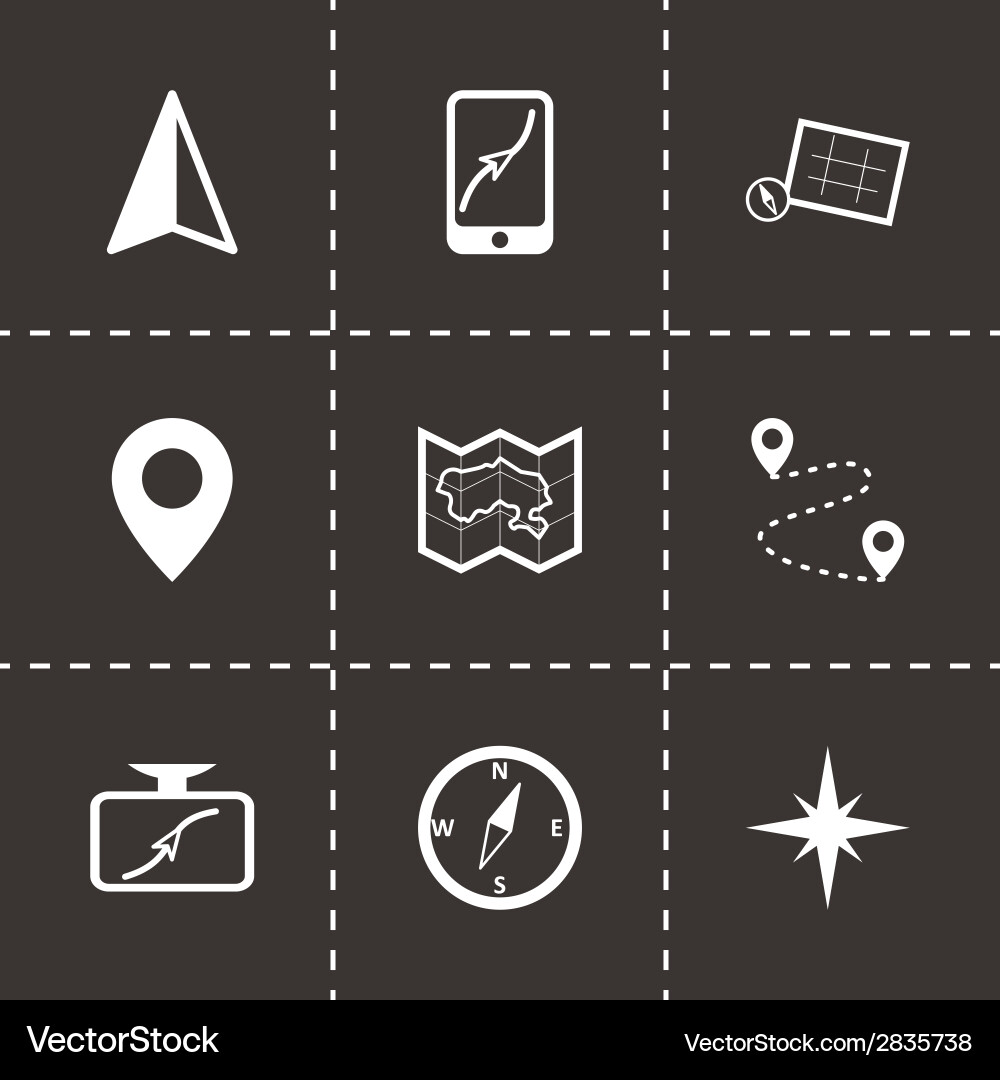 Navigation Icon Set vector image