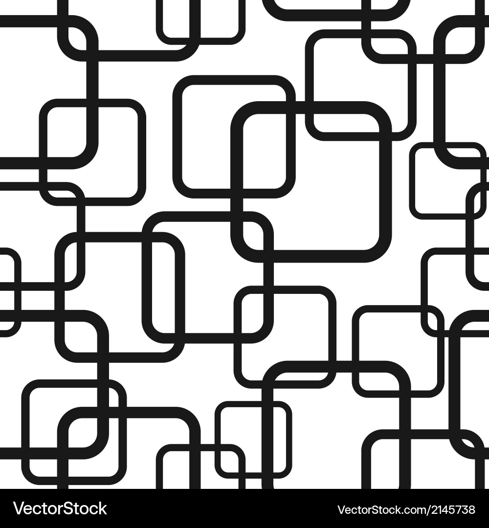 Retro Geometric Square Pattern vector image