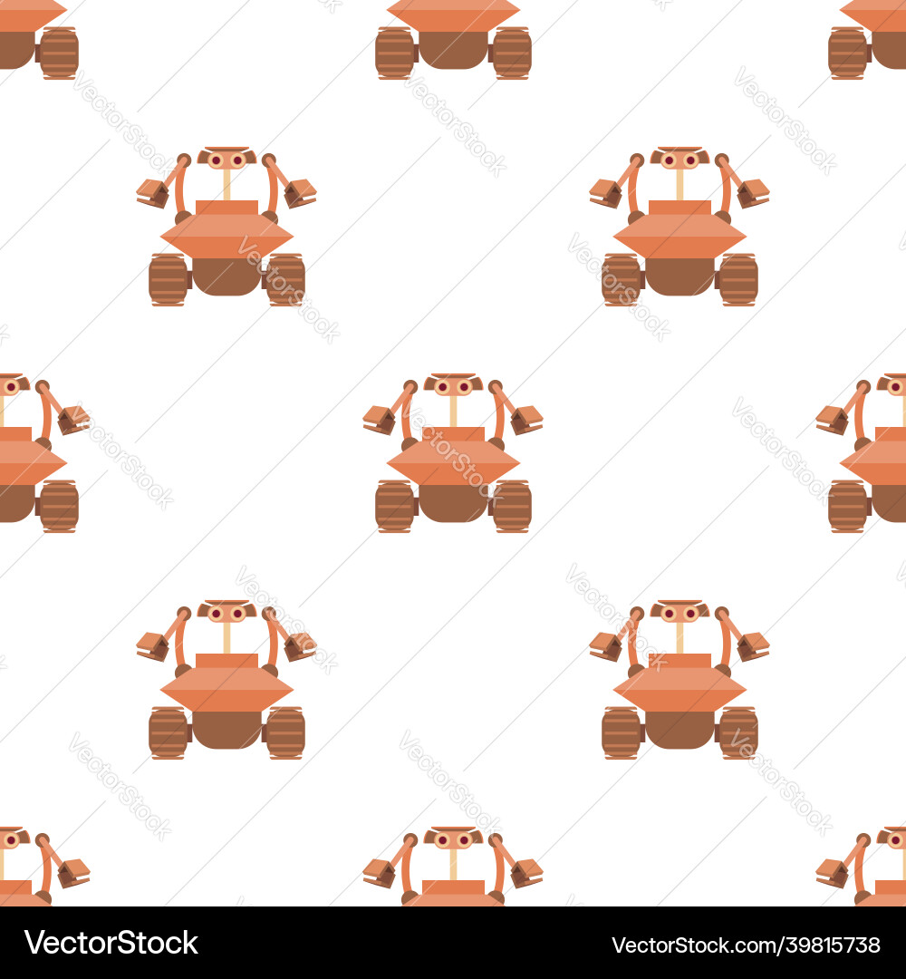 Robot collector pattern seamless Robot collector pattern seamless Vector Image