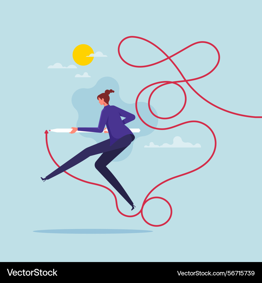 Create strategy or way to achieve success Vector Image